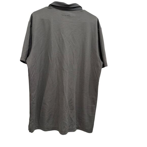 Travis Mathew Men's XL Gray Striped Golf Polo Shirt Casual Outdoor Preppy EUC - Picture 2 of 6